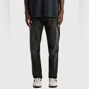 RHUDE Classic Denim Black Jeans Logo Men’s Size 34 Embroidered Pocket Logo